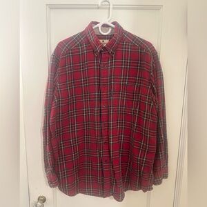 Vintage 90s Classic Woolrich Red and Green Plaid Men's Shirt